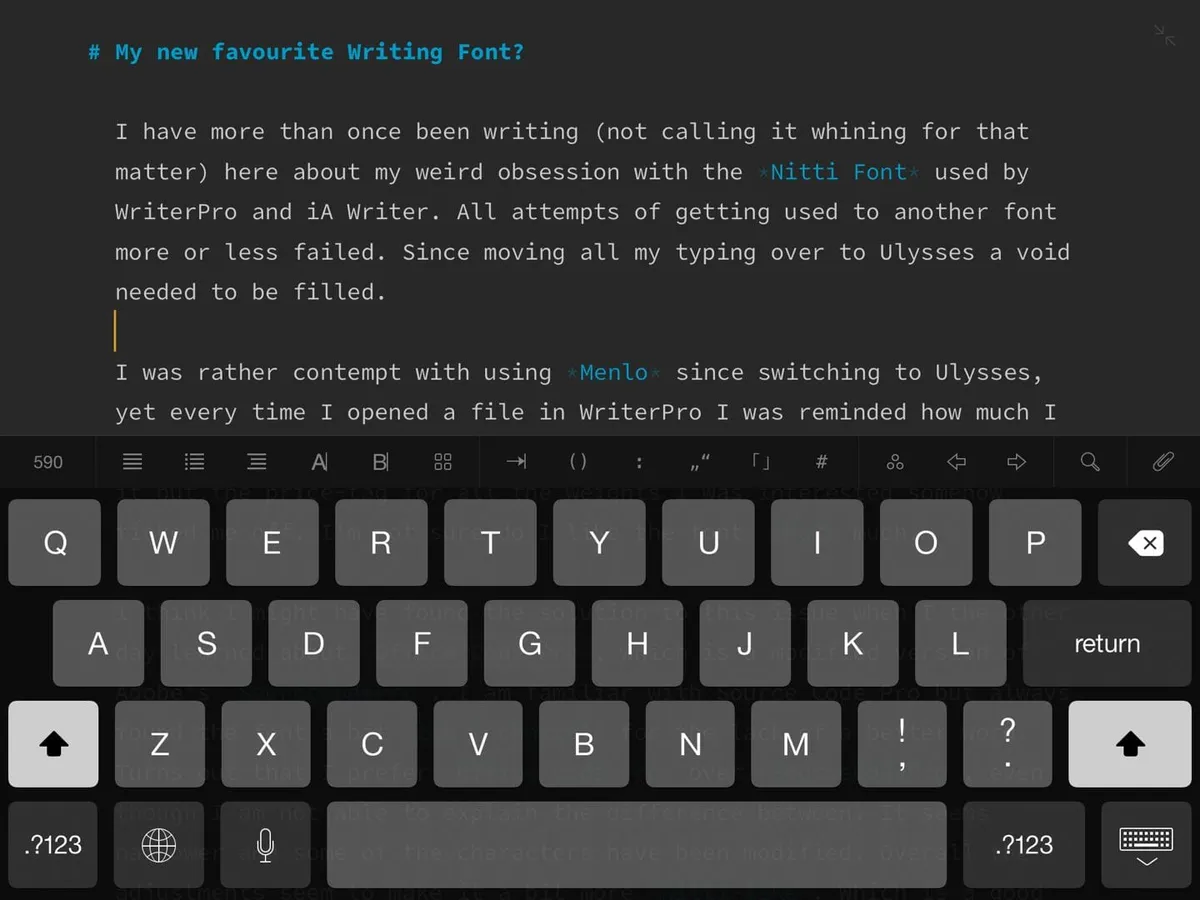ulysses-code-ipad